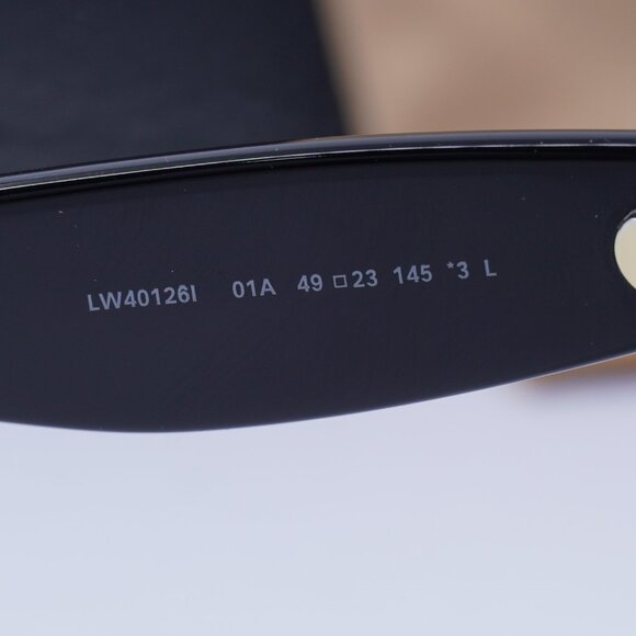 Loewe LW40126I 01A Round Sunglasses – Black\Grey - Picture 7 of 9